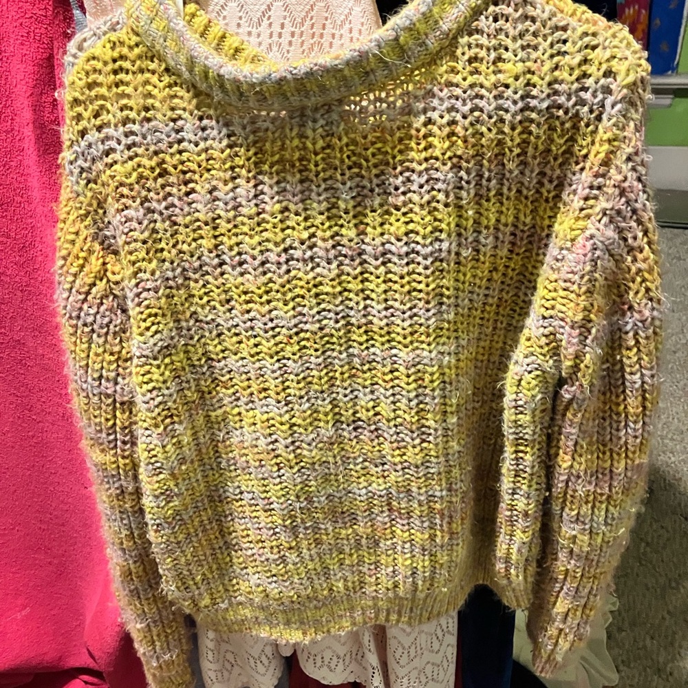 Multicolor Knit Women's Sweater - Picture 3 of 4